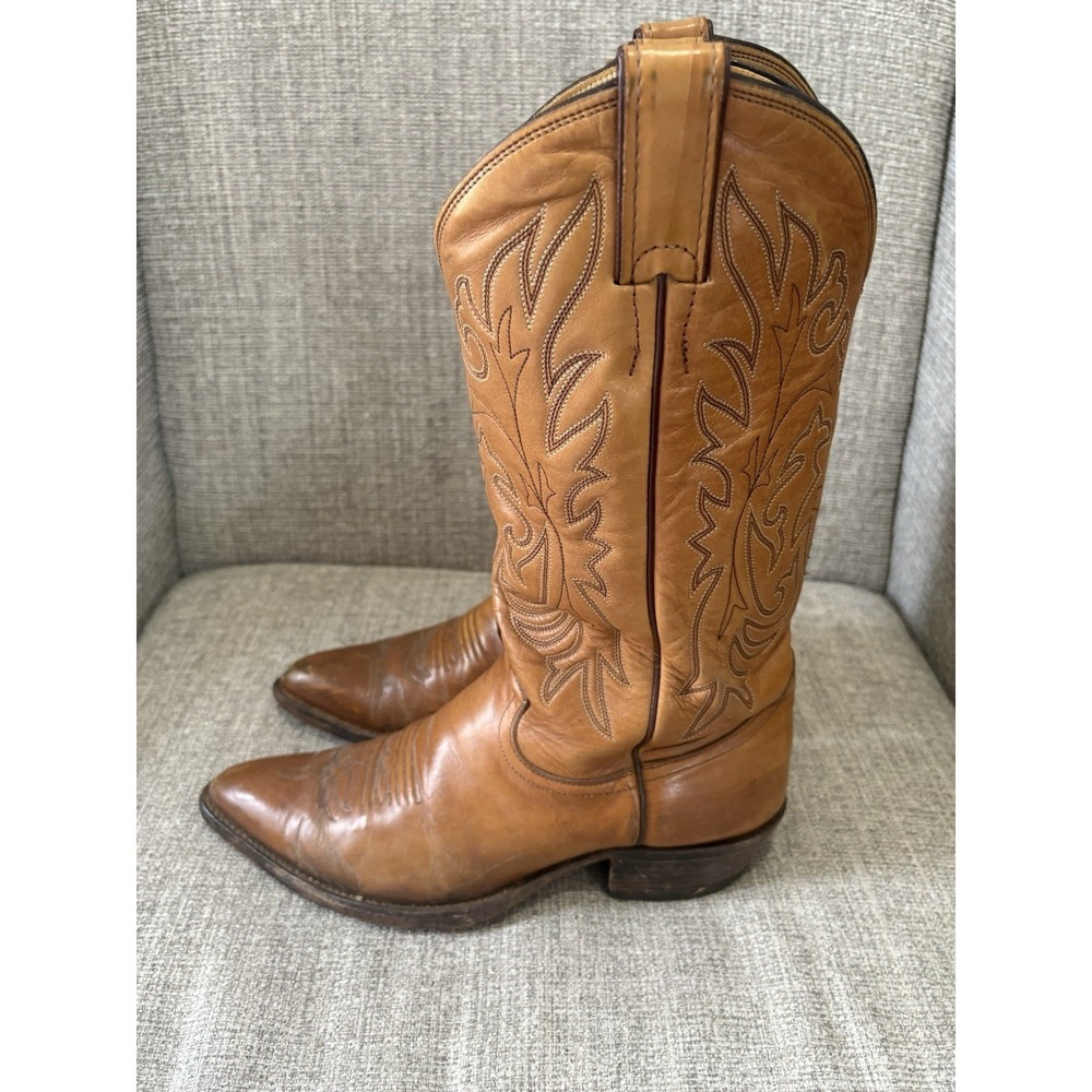 Vintage Justin Men's Western Boot Brown Leather Sz 8.5D Style 1636